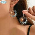 Celestial Dangle Earrings with Golden