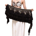 Belly Dance, Tribal ATS Vintage Satin Wrap Belt Extra Long with Copper Coin
